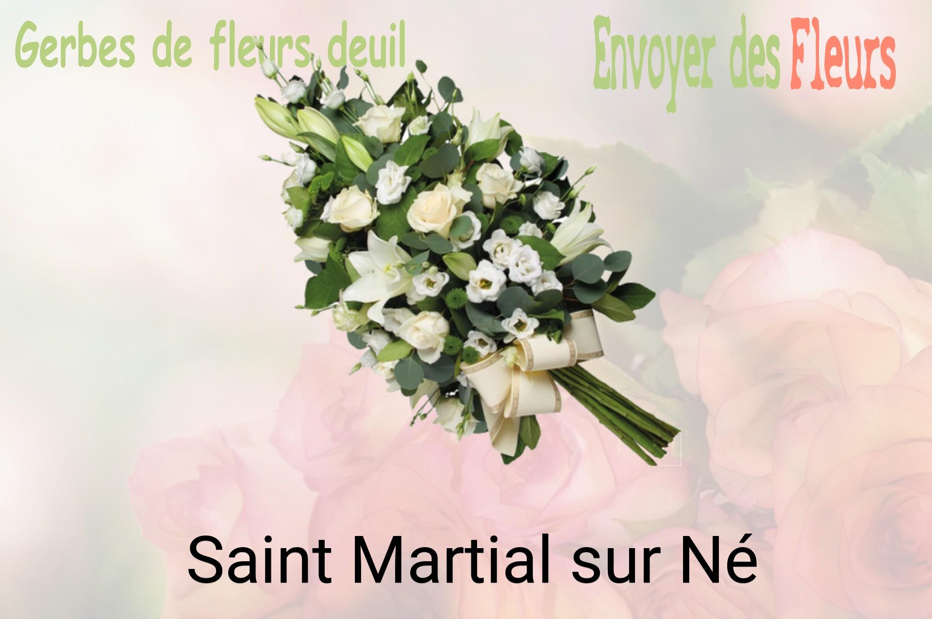 Gerbe de fleurs de deuil livrée à Saint-Martial-sur-Né